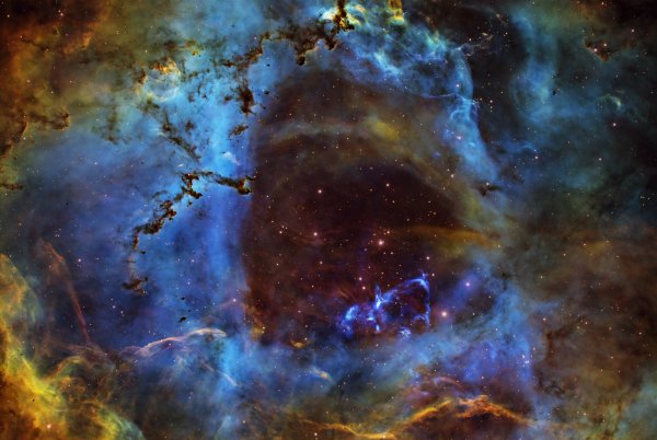 NGC2244 in SHO, deep in the Rosette Nebula