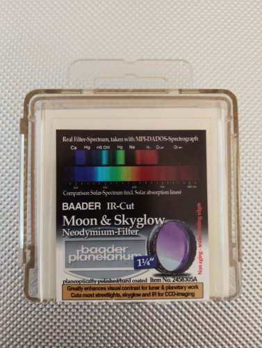 Περισσότερες πληροφορίες για το "BAADER Moon & Skyglow filter"