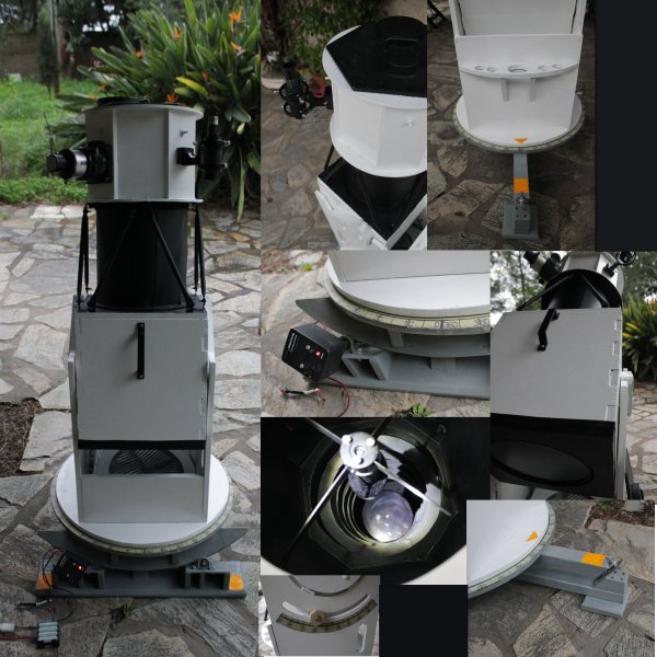 Χειροποίητο Dobson 8'' με με ισημερινή οδήγηση 20 λεπτών