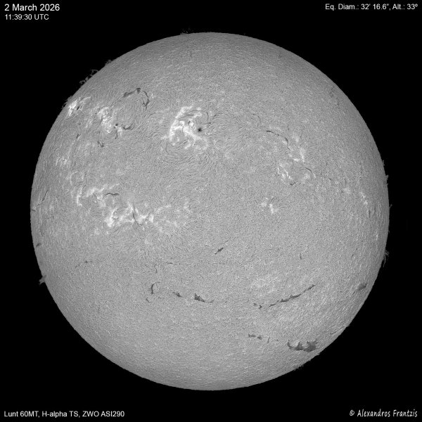 2026-03-02, Sun FD, mosaic of 9 photos, Lunt60MT, Ha TS, ASI290, 11_39_30 UT.jpg