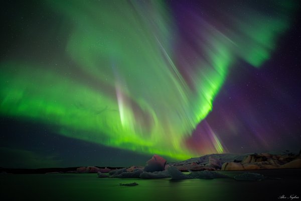Jokulsarlon Glacier Lagoon At Night......