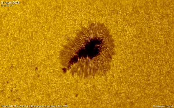 2026-04-21, AR14419, Triband CST 9.25, UV-IR cut, O-III Ultranarrow 4 nm, Barlow 2.8x, ASI290, 12_33_18 UT colour.jpg
