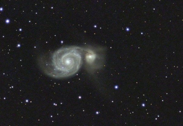 Ο γαλαξίας της Δίνης, Whirlpool Galaxy, Μ 51 a & b, NGC 5194, NGC 5195