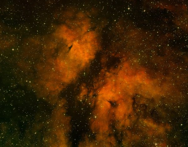 Το νεφέλωμα της πεταλούδας του Σαντρ, B 347, IC1318 με φίλτρα Ha & Sii